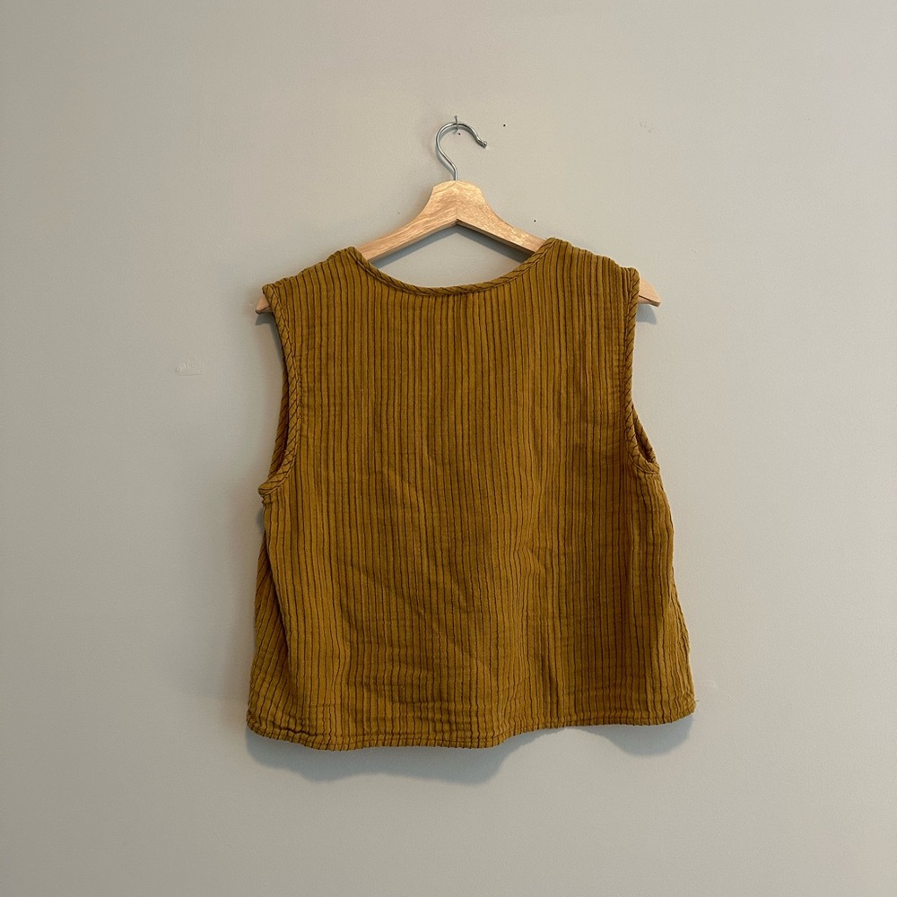 Curator SF Linen Mustard Cropped Tank
